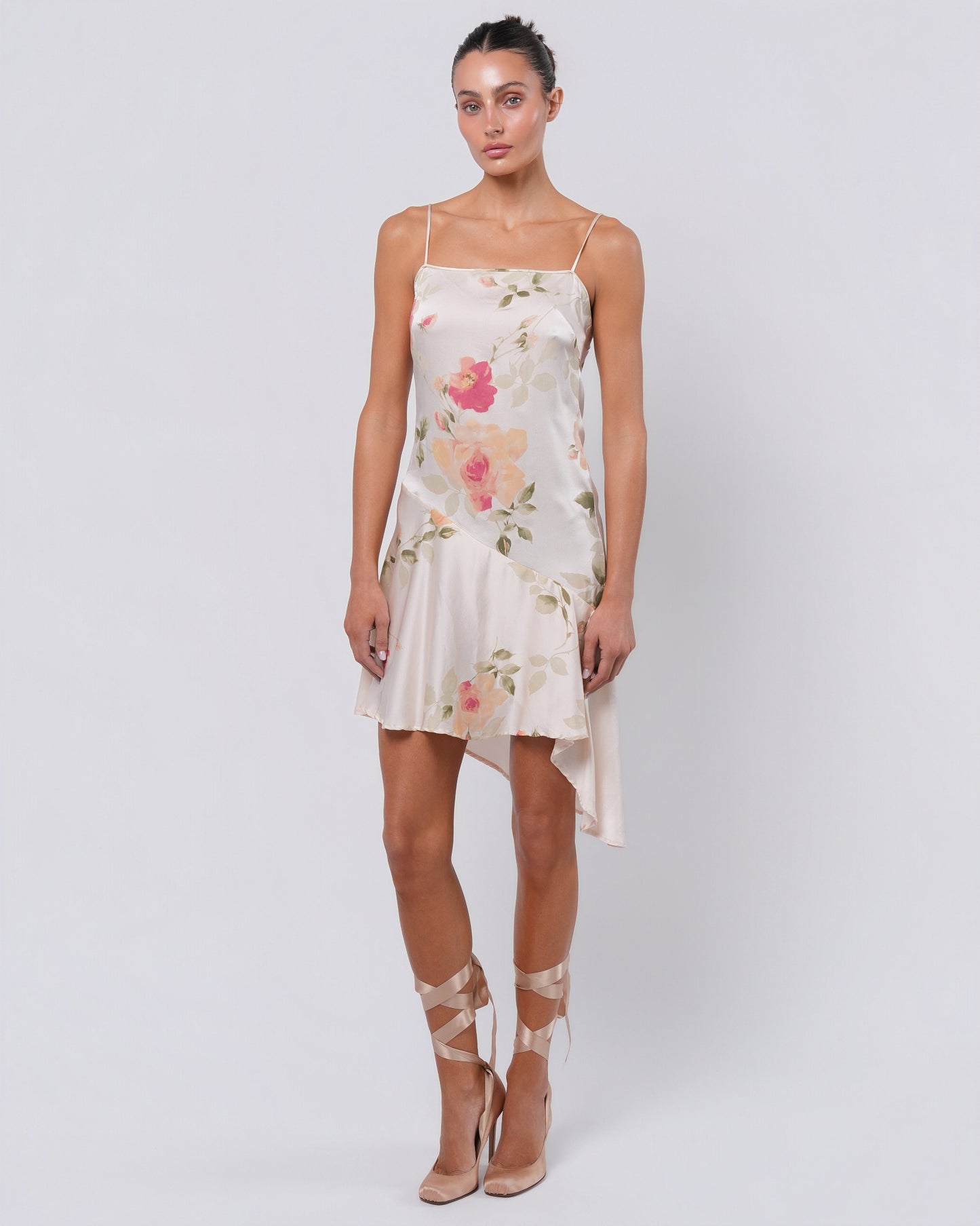 SS 1998 Runway Silk Asymmetrical Dress