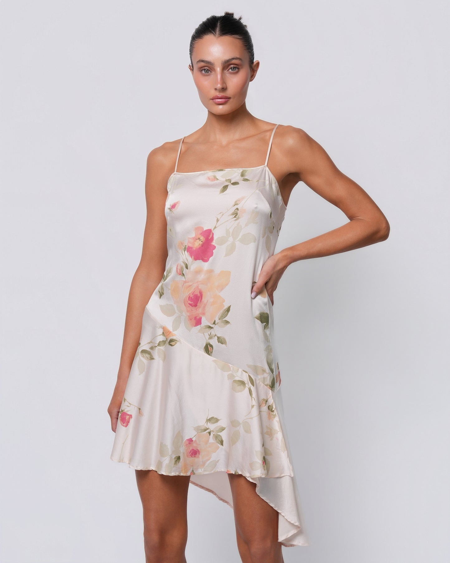 SS 1998 Runway Silk Asymmetrical Dress