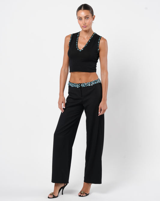 FW 1999 Turquoise Embellished Set