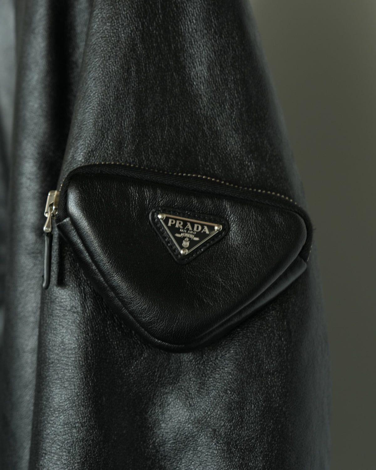 Oversized Pouch-Detail Bomber Jacket