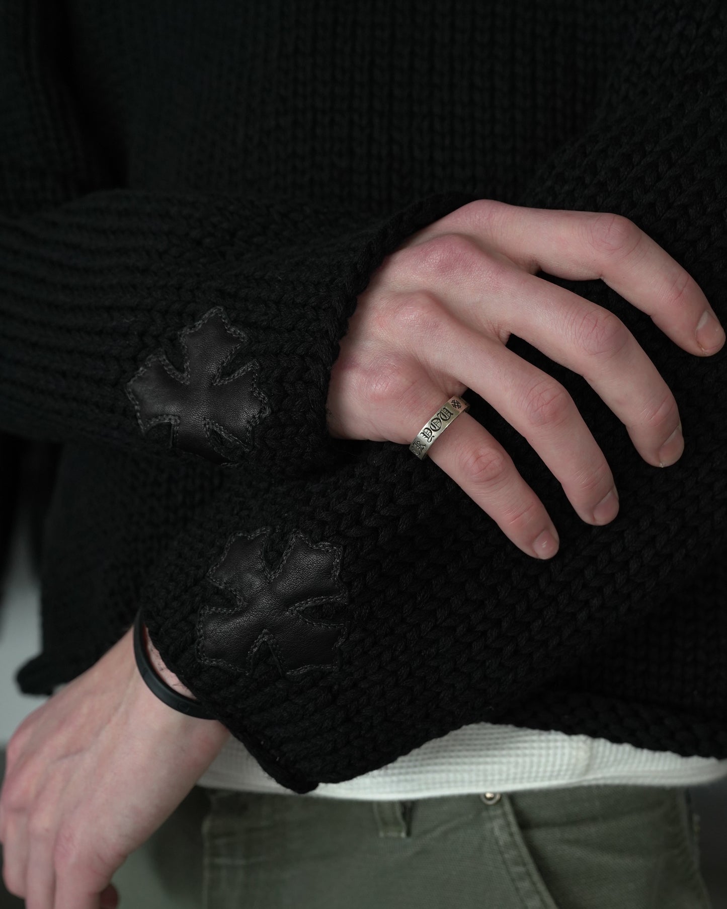 Cashmere Cross Patch Rollneck Sweater