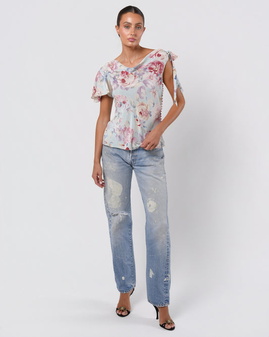 Silk Floral Top