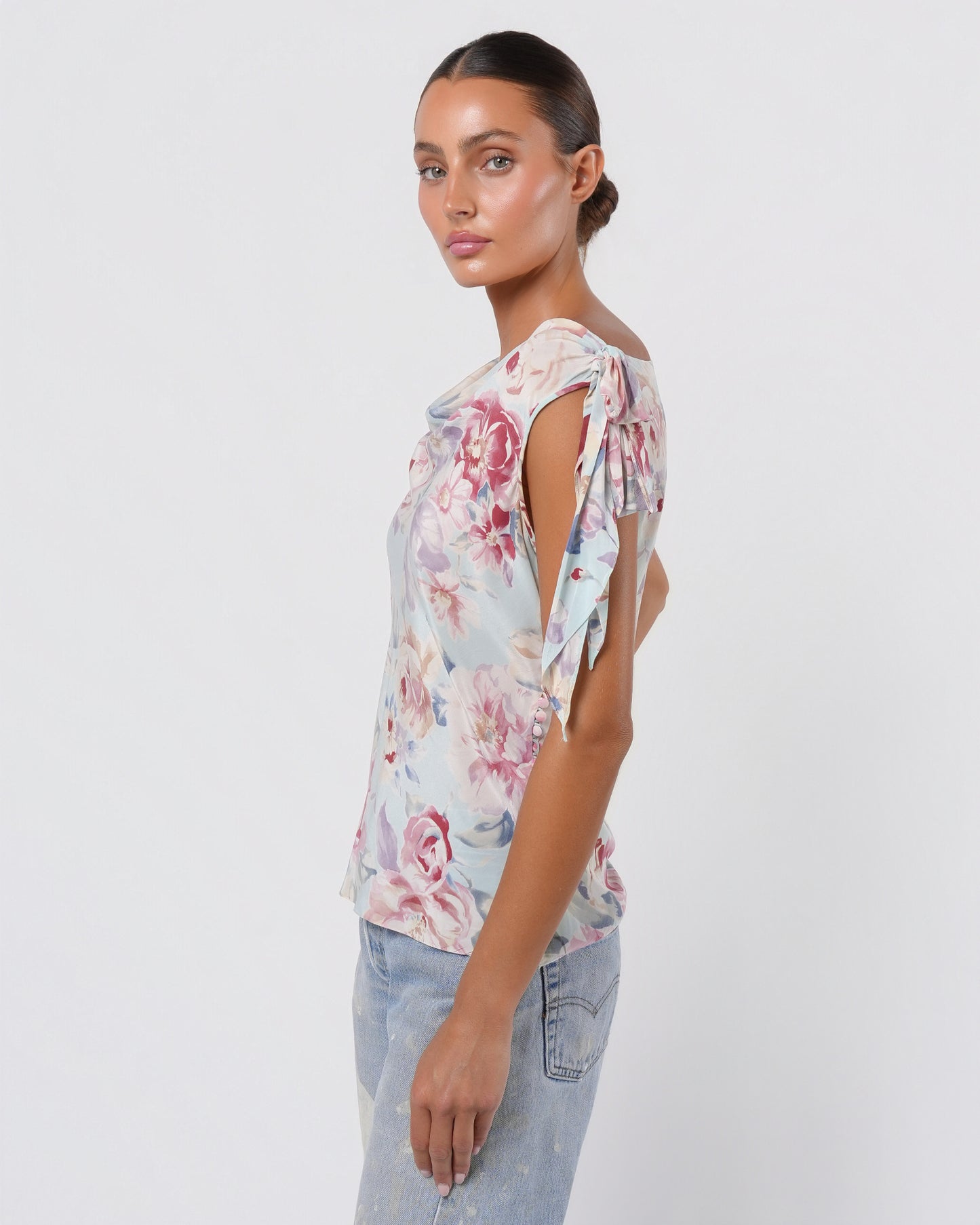 Silk Floral Top