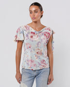 Silk Floral Top