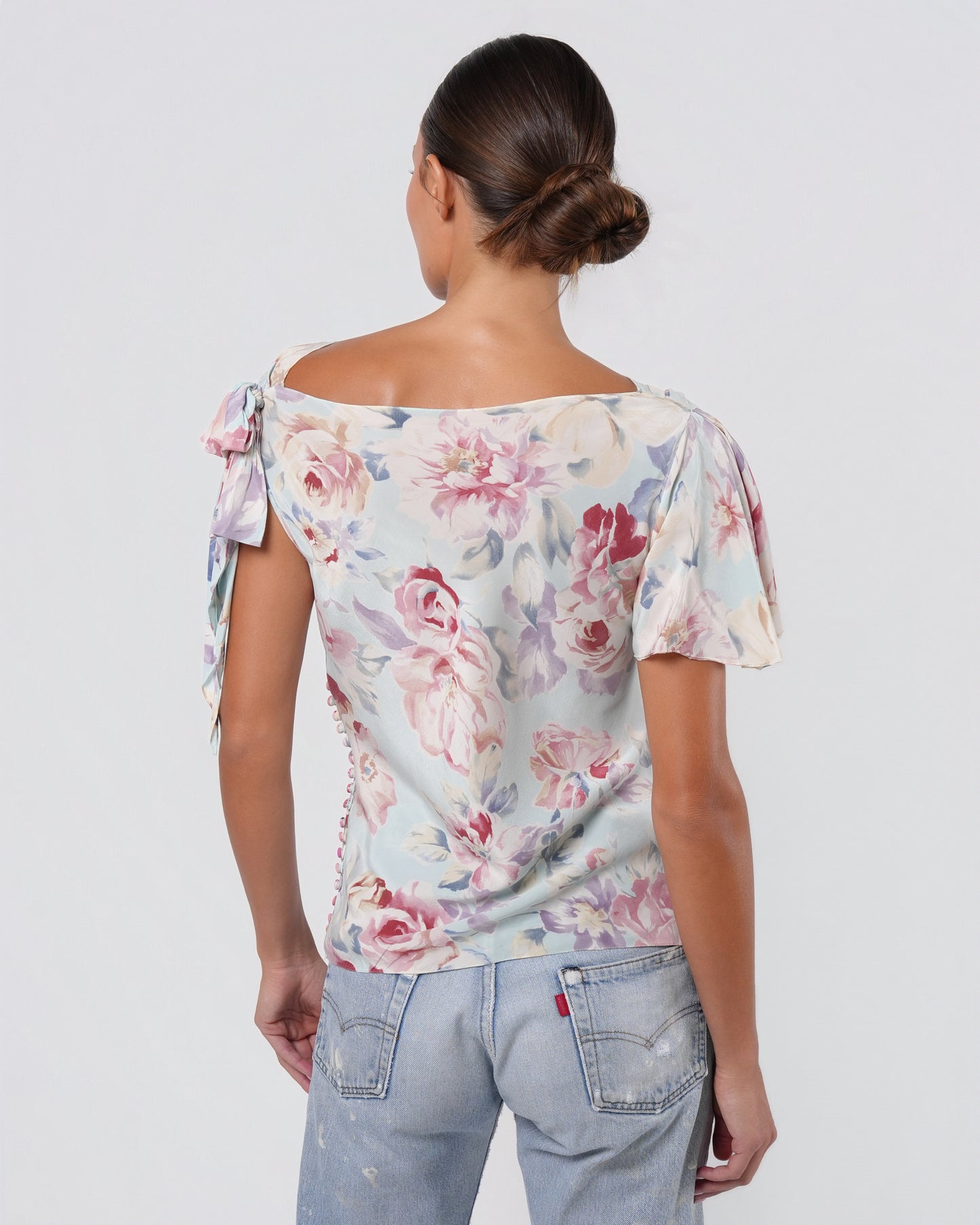 Silk Floral Top