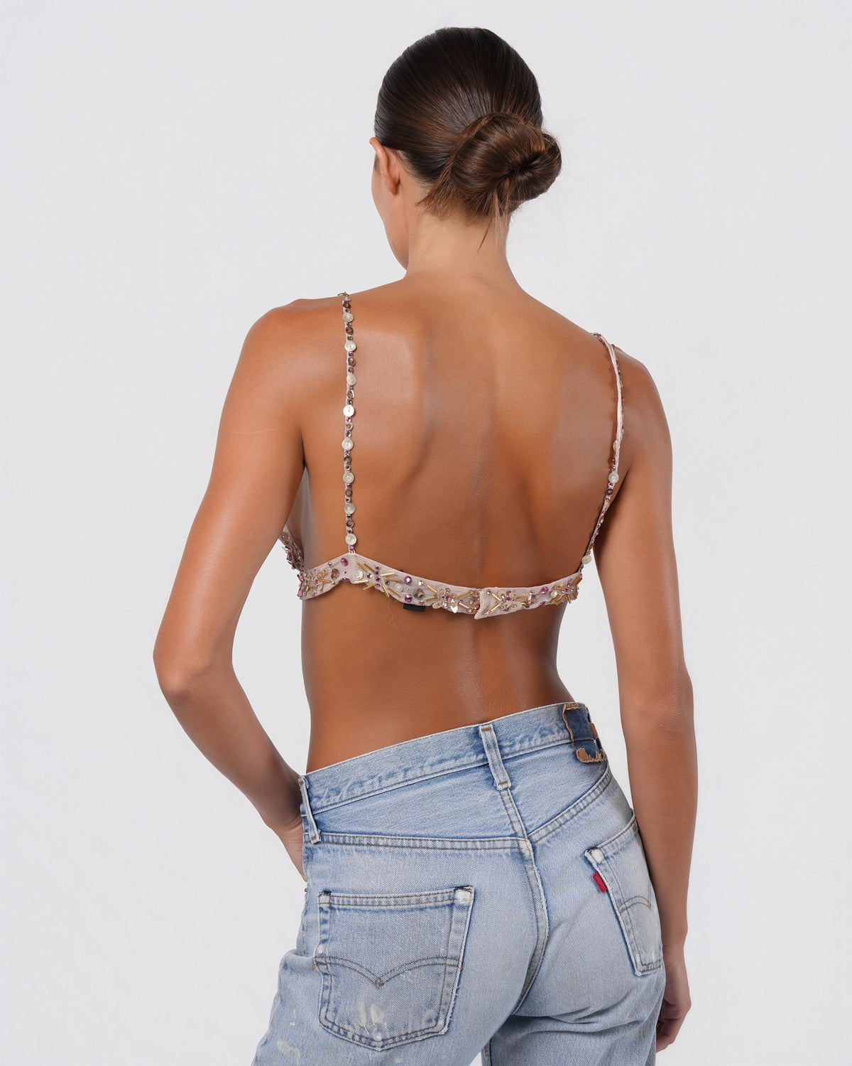 Bead Embellished Bra Top