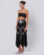 1990s Lace Detail Skirt