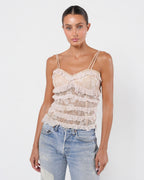 c. 2001 Lace Corseted Top