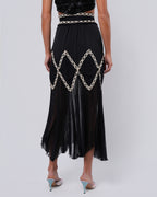 1990s Lace Detail Skirt