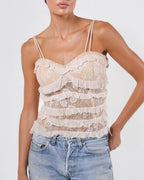 c. 2001 Lace Corseted Top