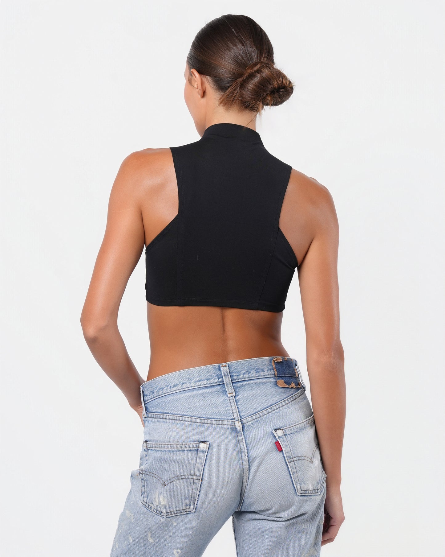 By Fayçal Amor Zip Up High Neck Top