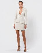 SS 2001 Pearl Embellished Skirt Suit