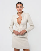 SS 2001 Pearl Embellished Skirt Suit