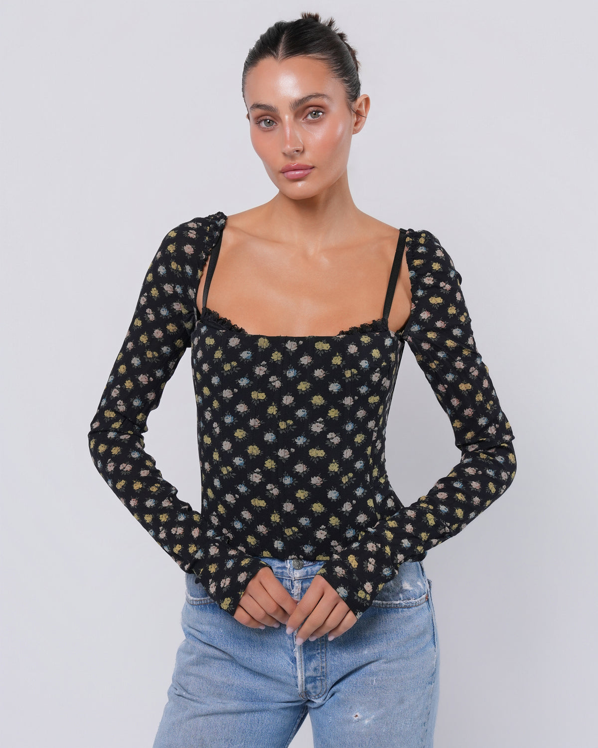 FW 2001 Floral Bustier