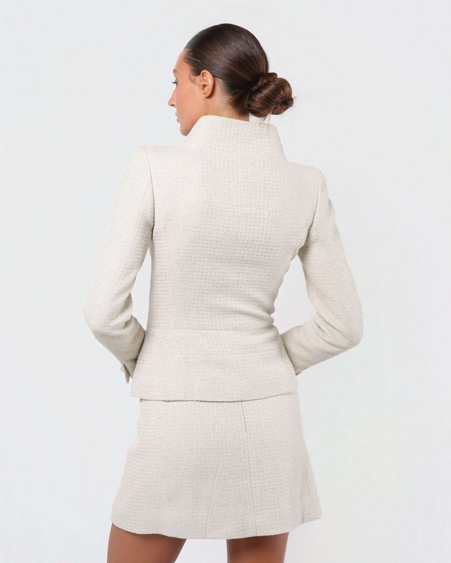 SS 2001 Pearl Embellished Skirt Suit