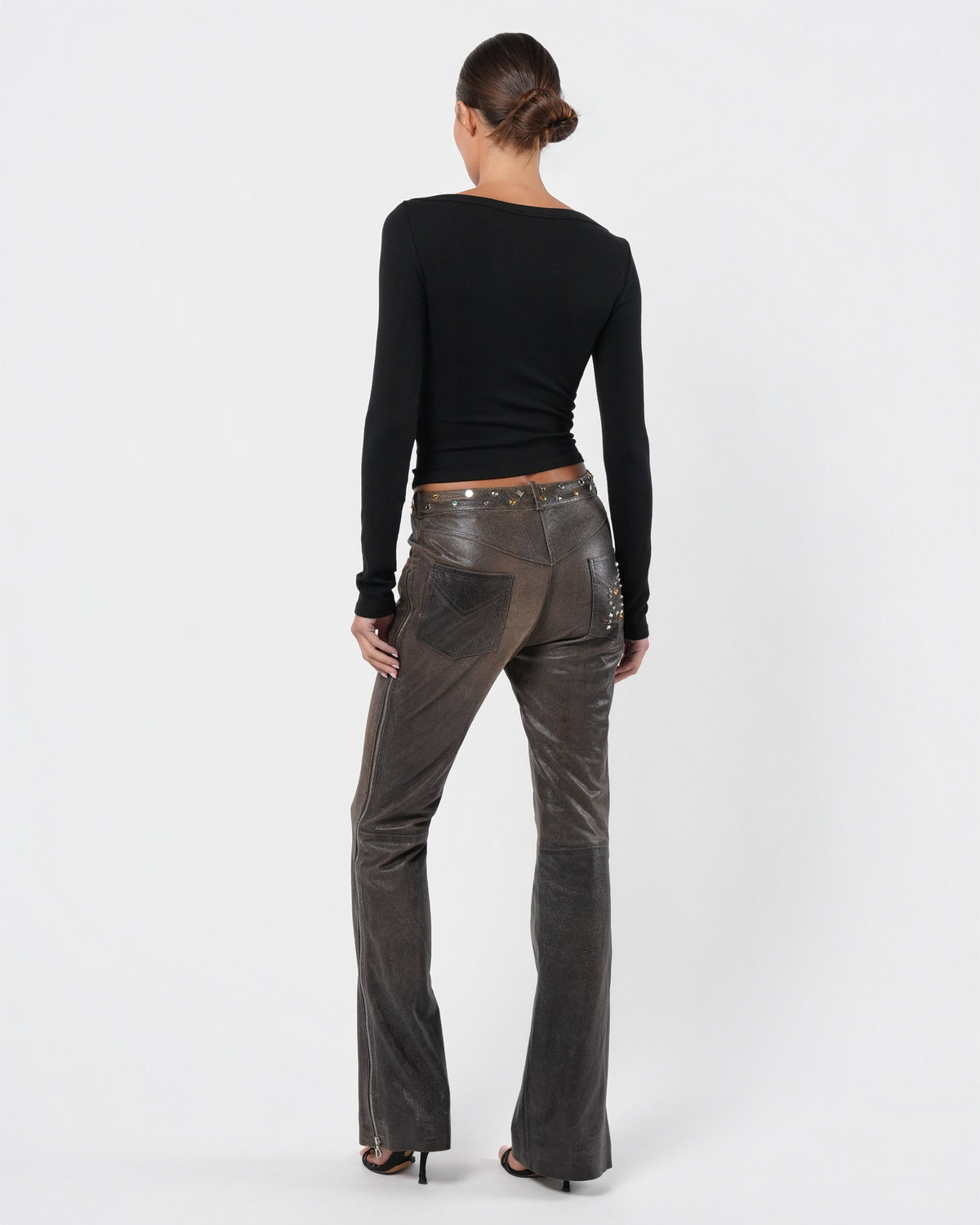 SS 2001 Embellished Leather Pants