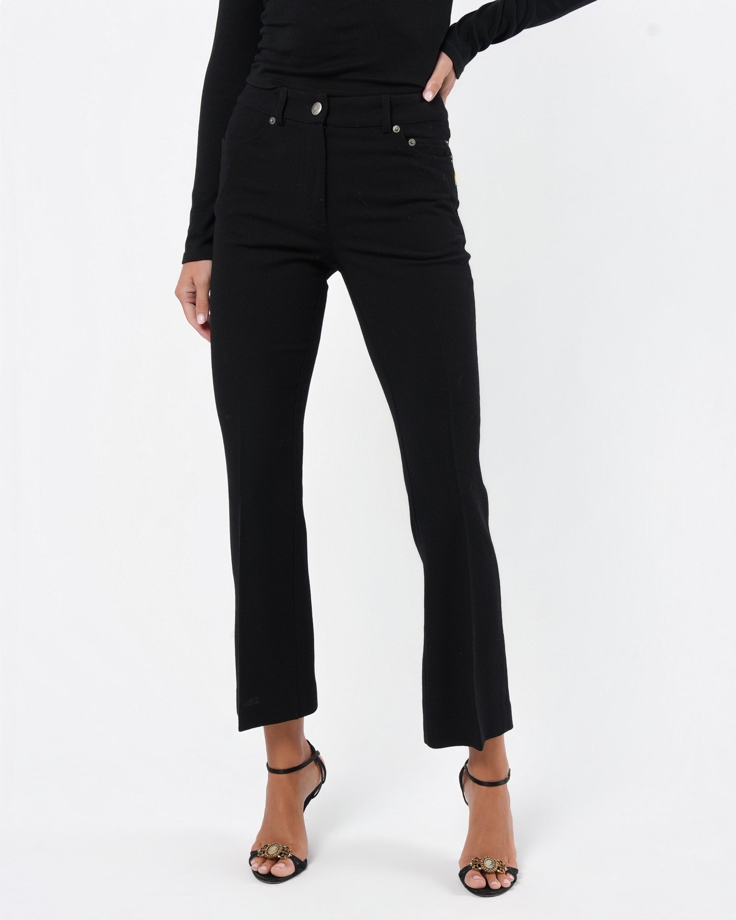 FW 2002 Flower And Butterfly Embroidered Pants