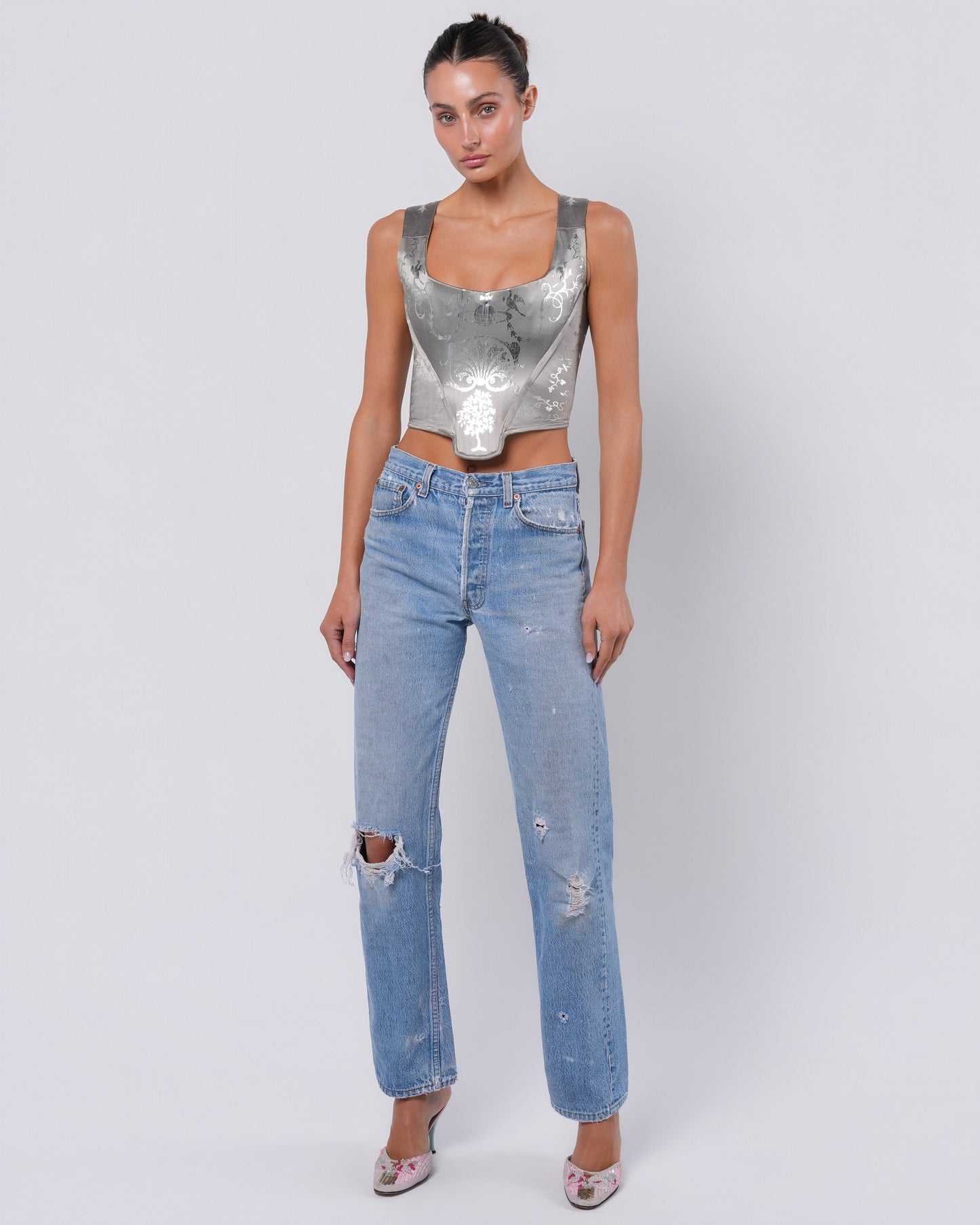 SS 1992 'Salon' Silver Encrusted Corset