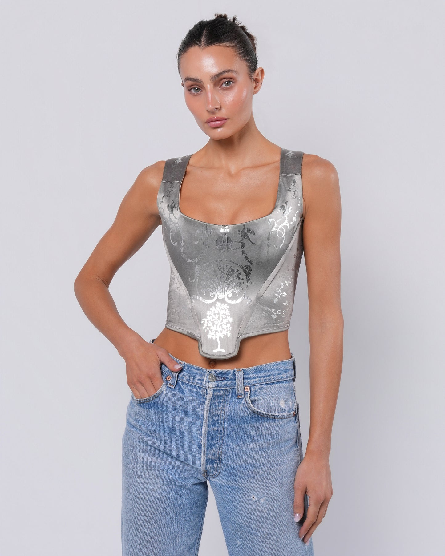 SS 1992 'Salon' Silver Encrusted Corset