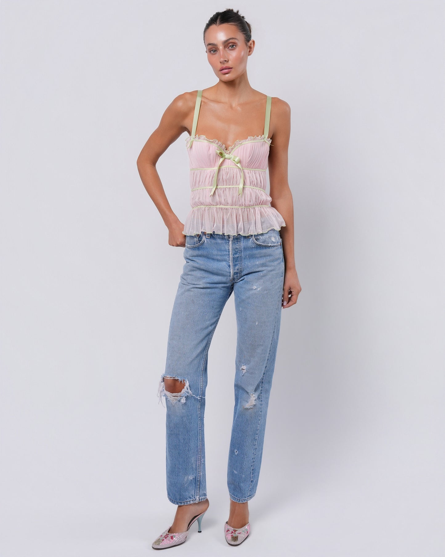 2006 Pink and Green Bustier