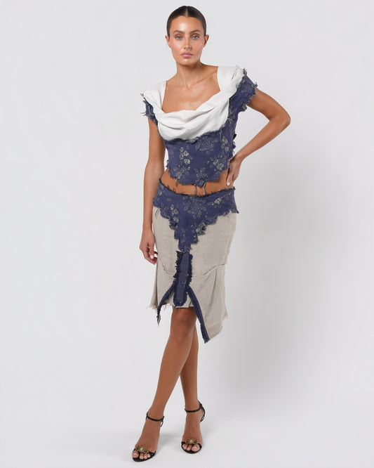 SS 1998 "Tied To The Mast" Top And Skirt Set