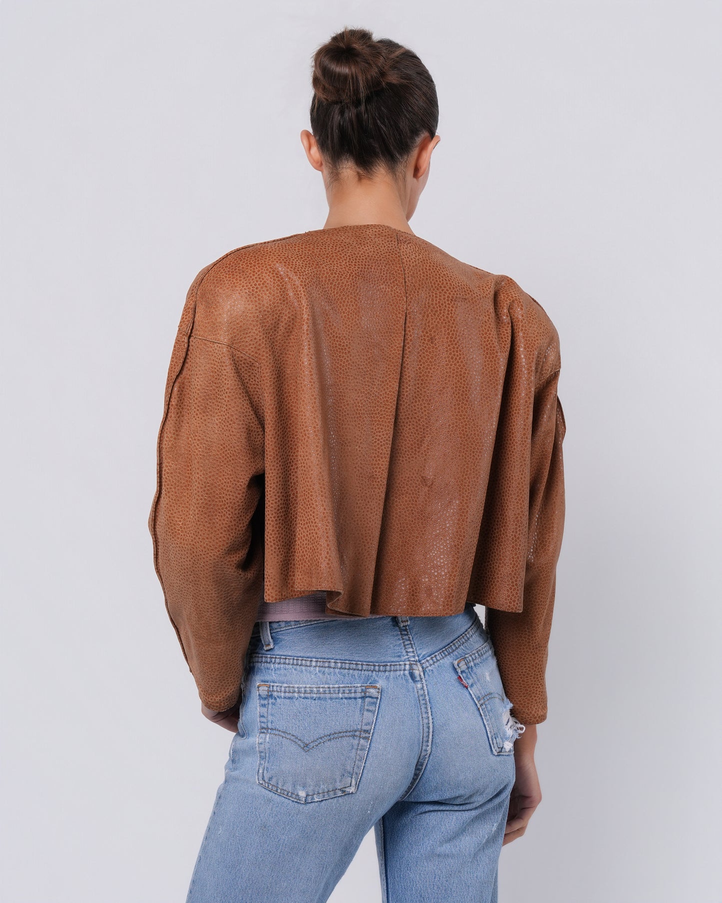 Embossed Leather Jacket