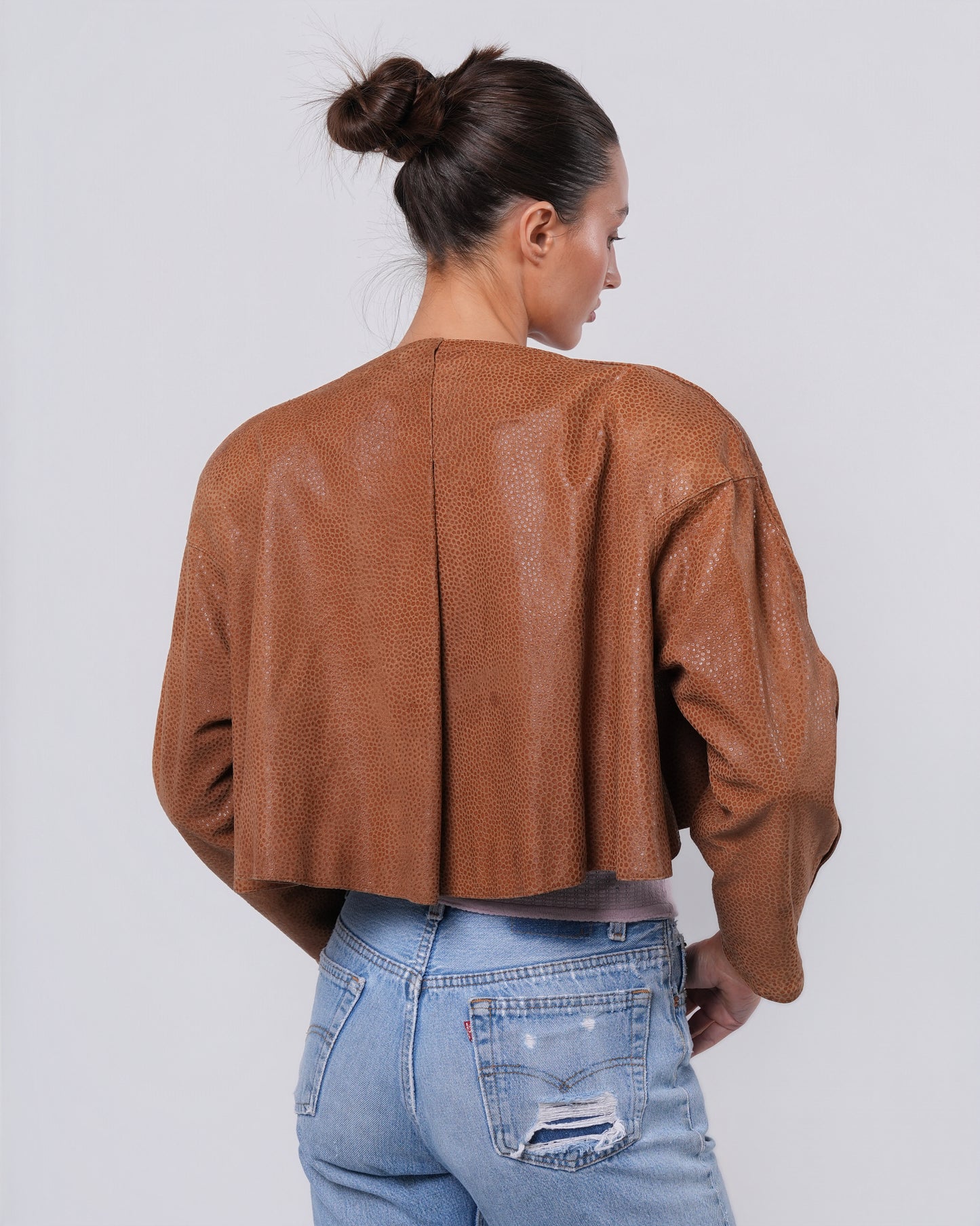 Embossed Leather Jacket