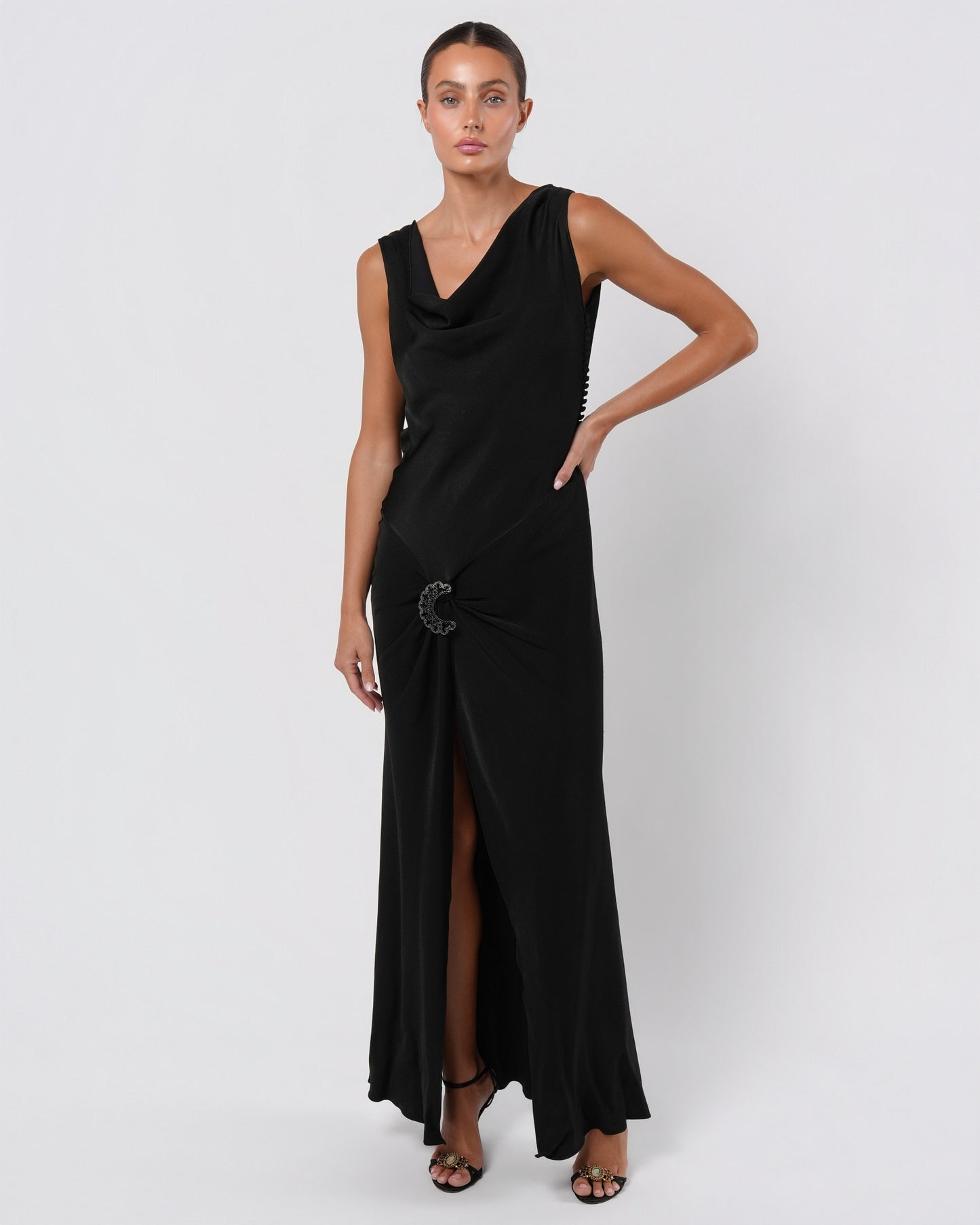 SS 2004 Brooch Embellished Gown