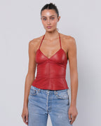 Leather Halter Top