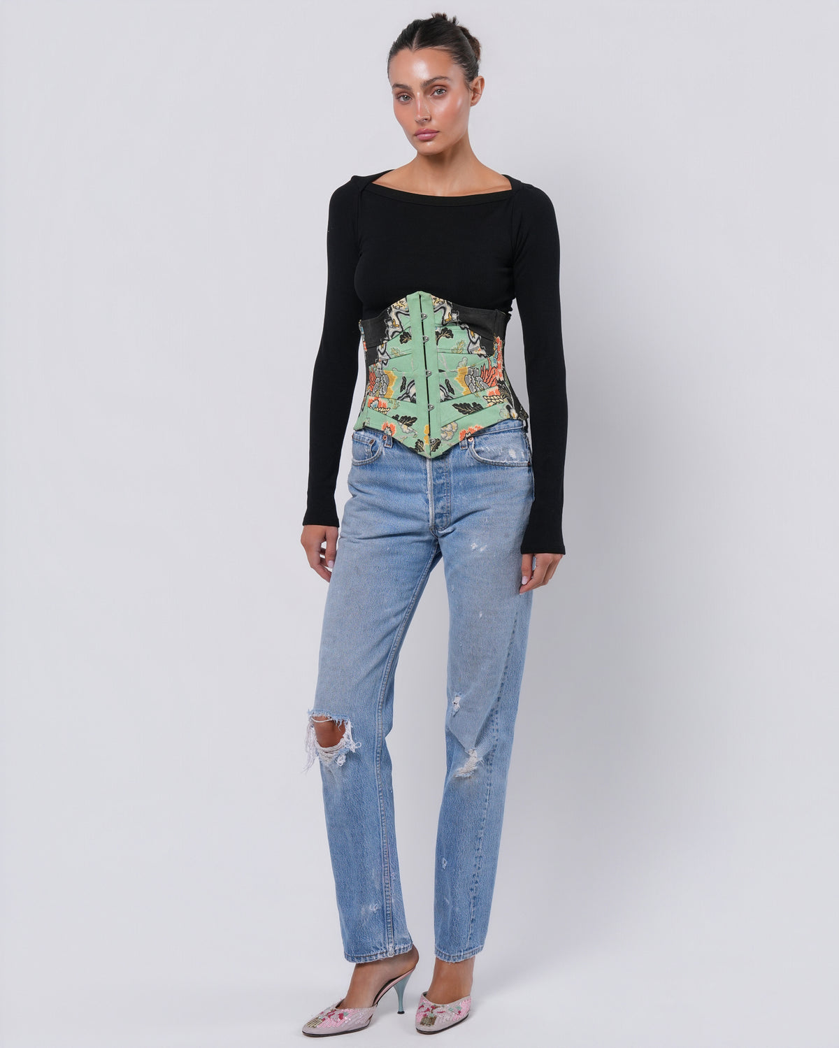 SS 2003 Chinoiserie Print Corset