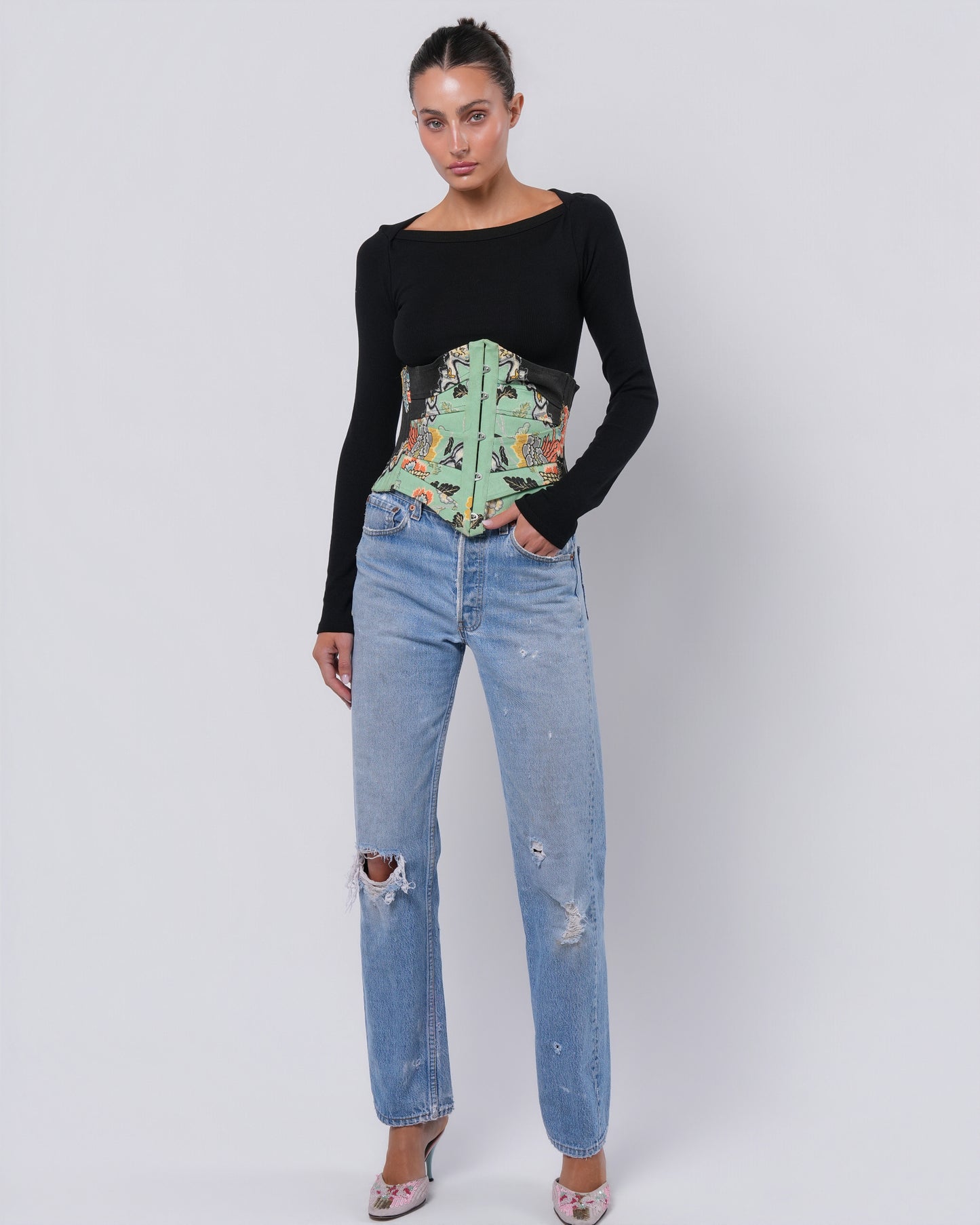 SS 2003 Chinoiserie Print Corset