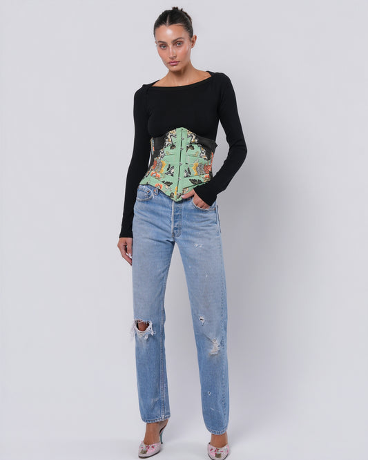 SS 2003 Chinoiserie Print Corset