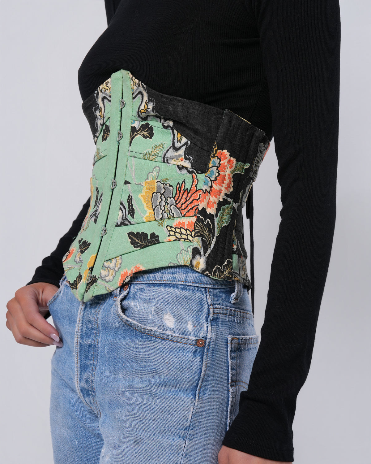 SS 2003 Chinoiserie Print Corset