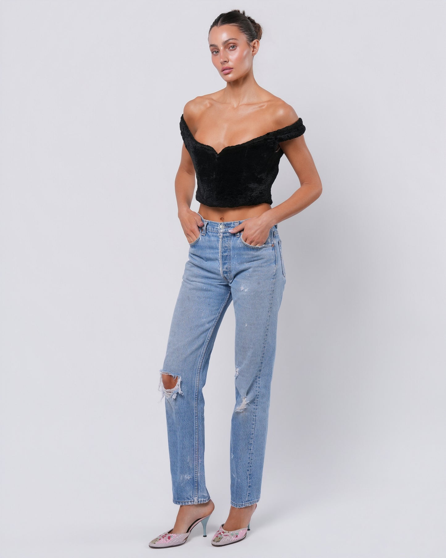 FW 1994 Faux Fur Corset