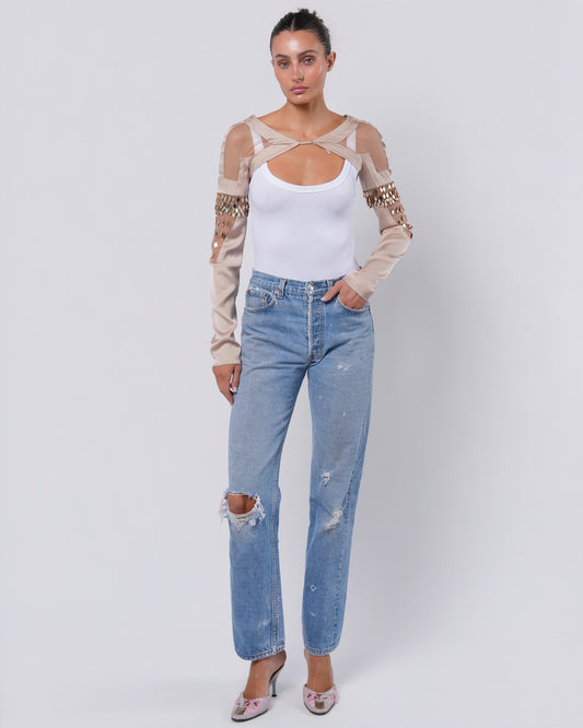 SS 2005 Swarovski Crystal Embellished Bolero