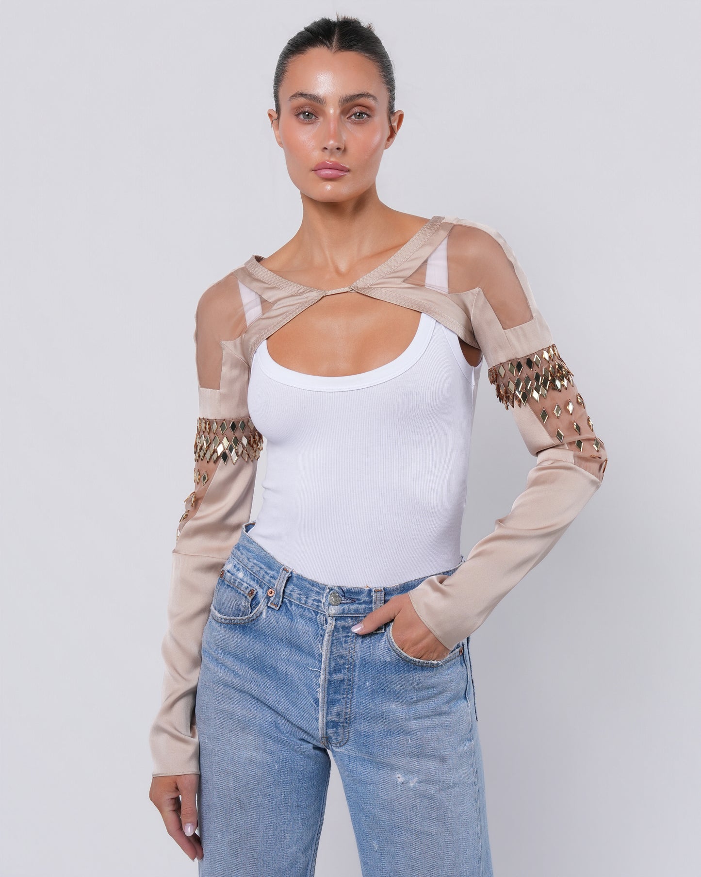 SS 2005 Swarovski Crystal Embellished Bolero