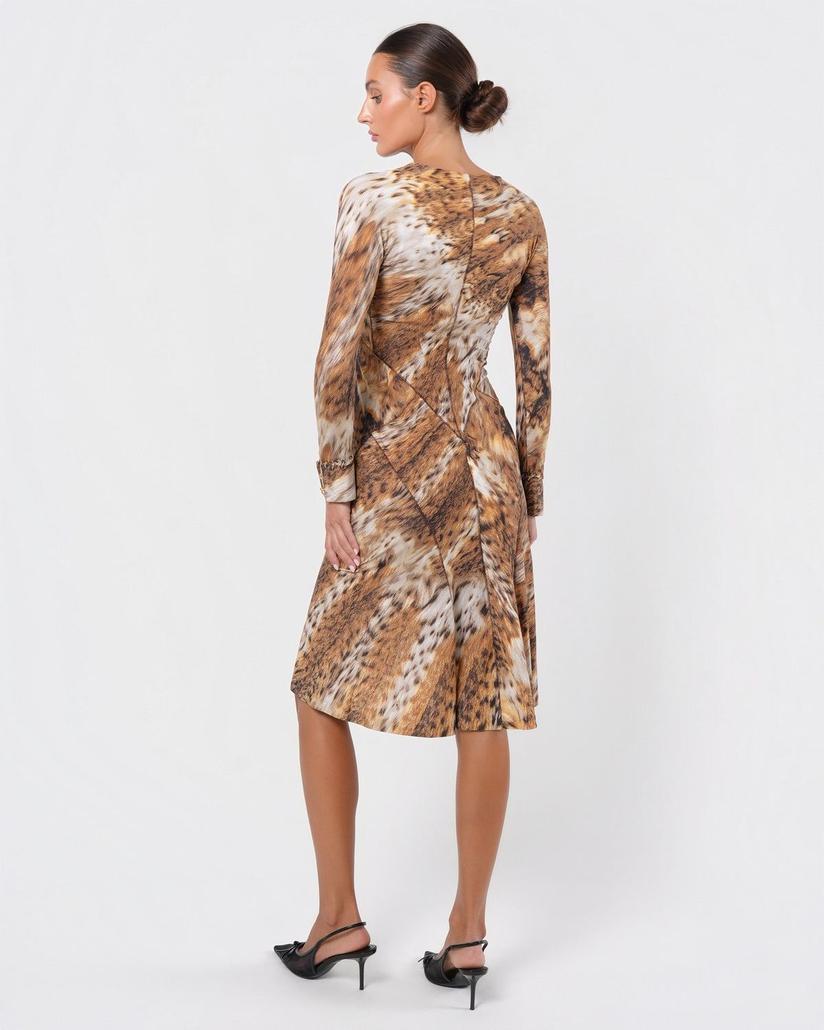 2000s Leopard Print Dress With Chain Detail
