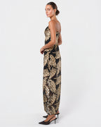 1990s Silk and Devore Velvet Cheetah Gown