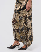1990s Silk and Devore Velvet Cheetah Gown