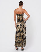 1990s Silk and Devore Velvet Cheetah Gown