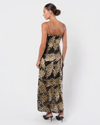 1990s Silk and Devore Velvet Cheetah Gown