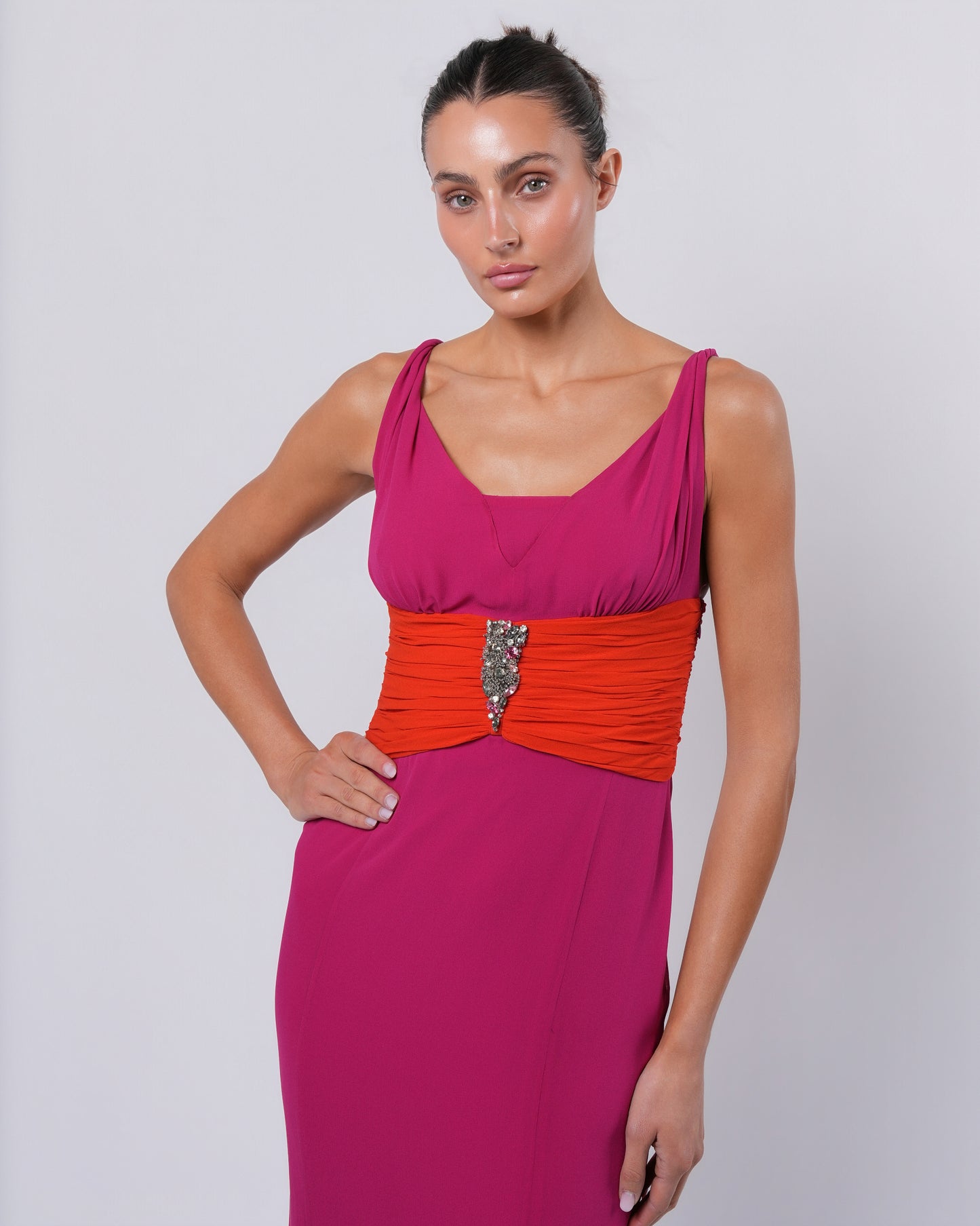 C. 2007 Embellished Silk Gown