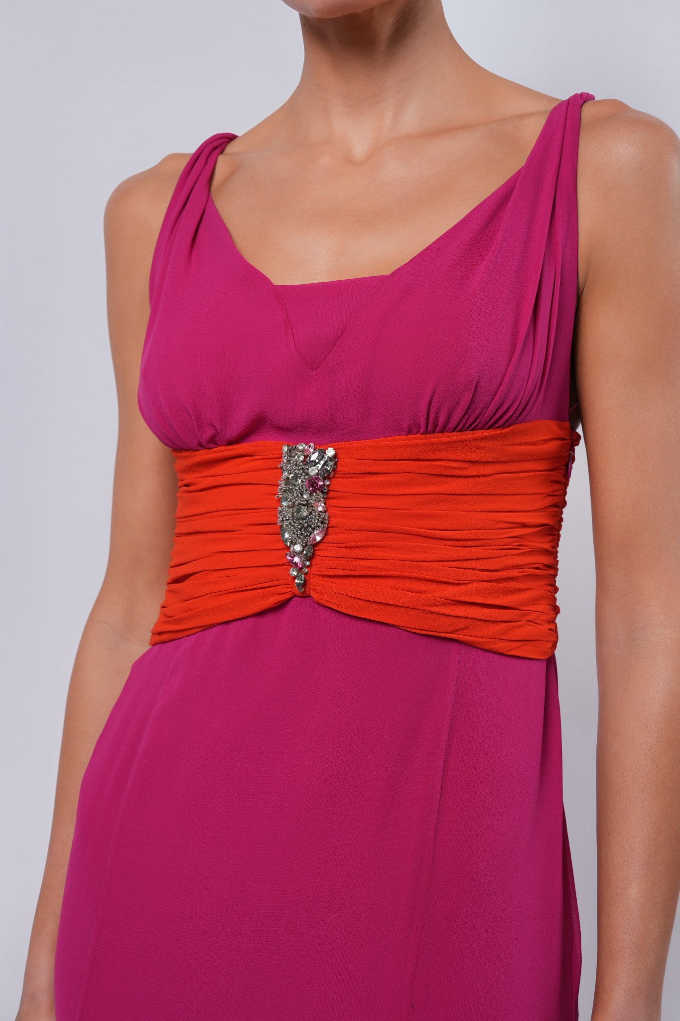 C. 2007 Embellished Silk Gown