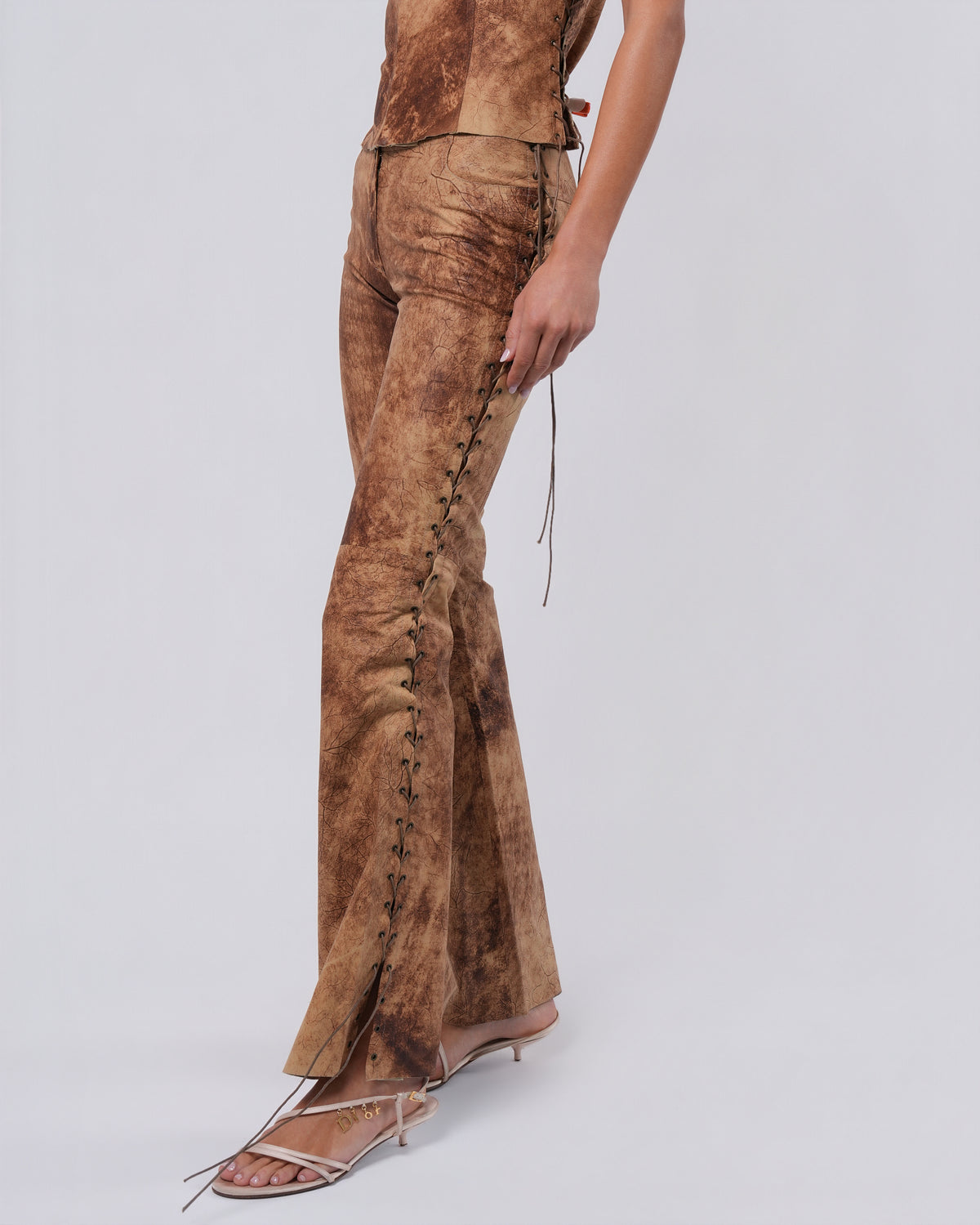 Leather Lace Up Set