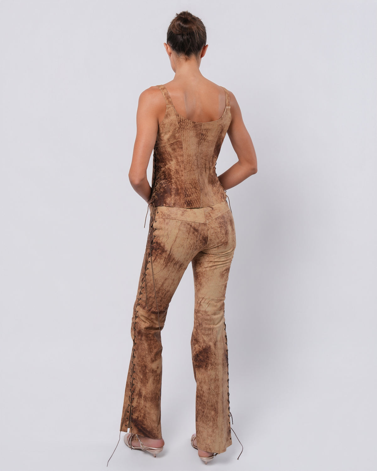 Leather Lace Up Set