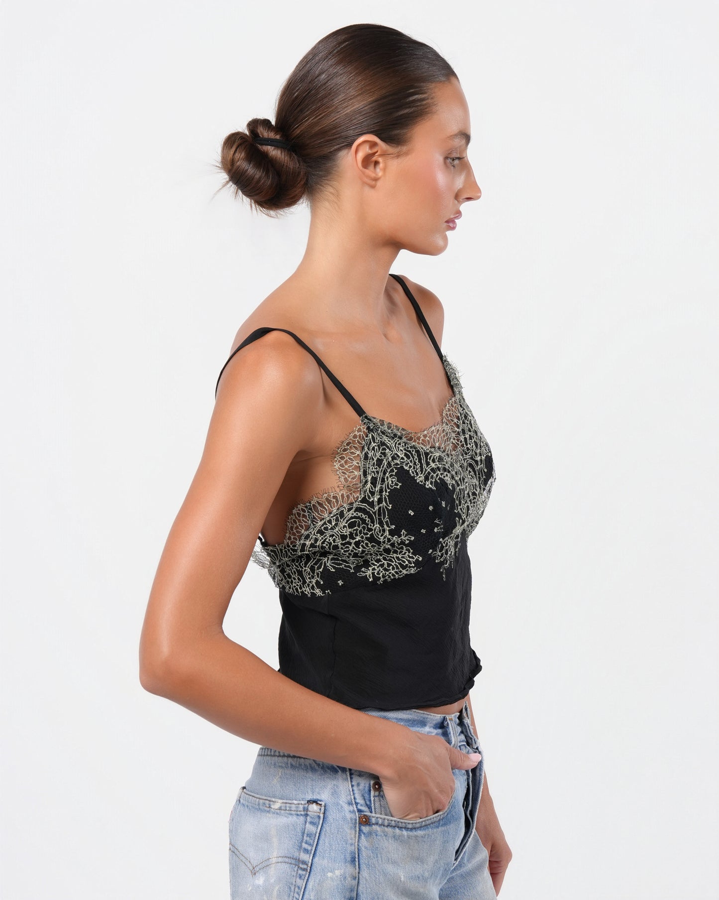 Silk And Lace Top