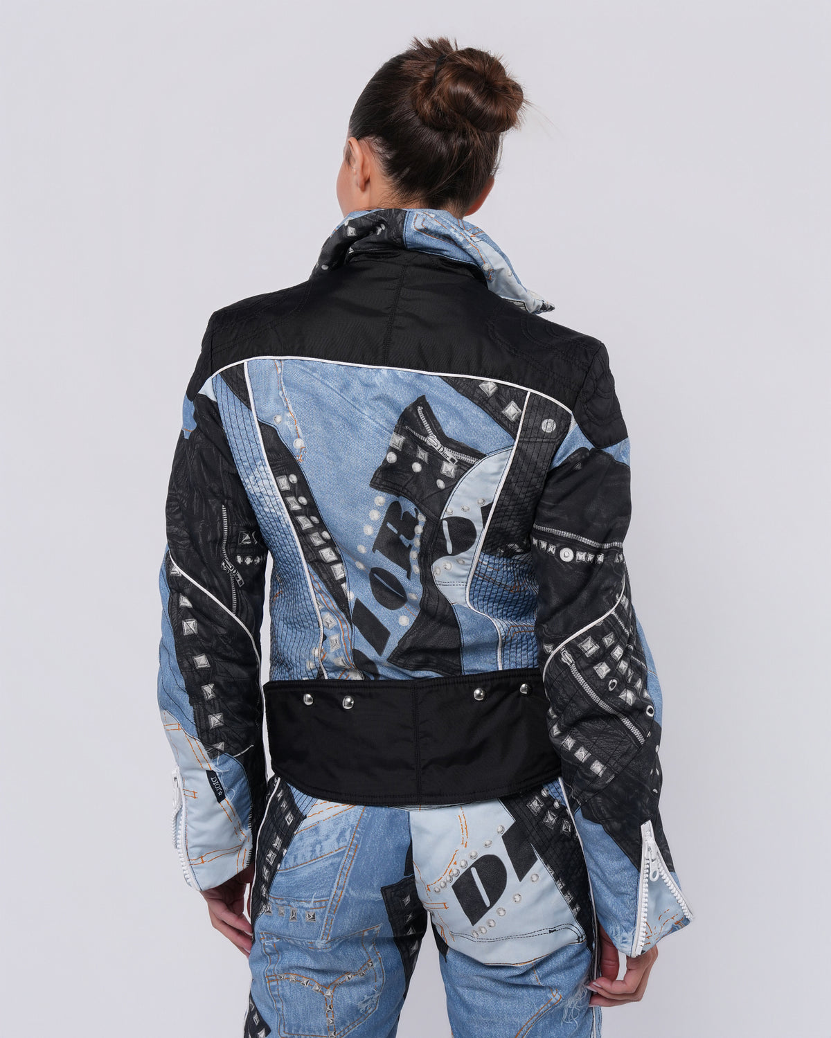 FW 2004 Trompe L'Oeil Denim Print Ski Set