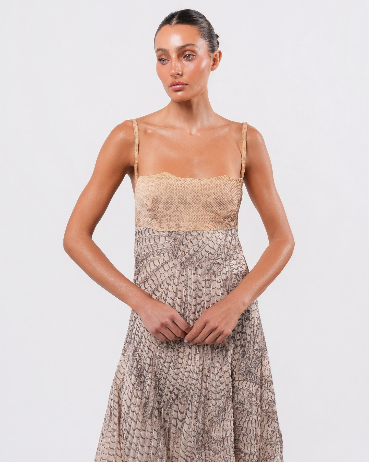 SS 1999 Runway Snakeskin and Silk Gown