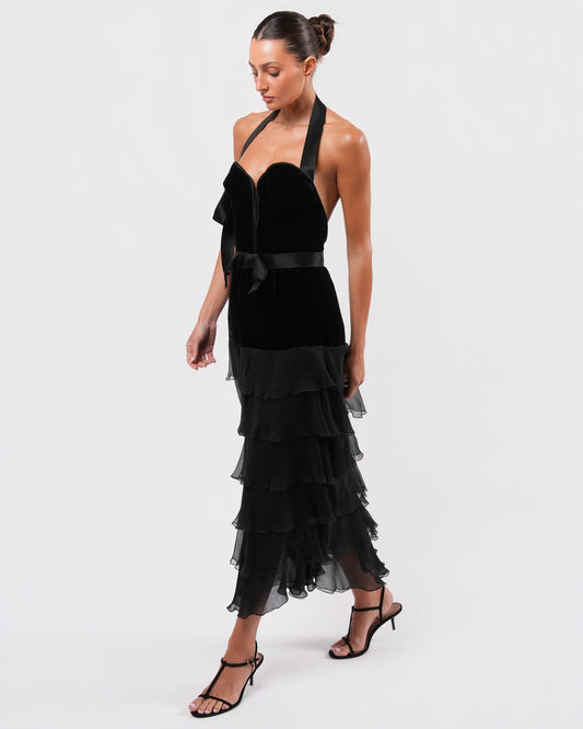 FW 1995 Velvet and Silk Gown