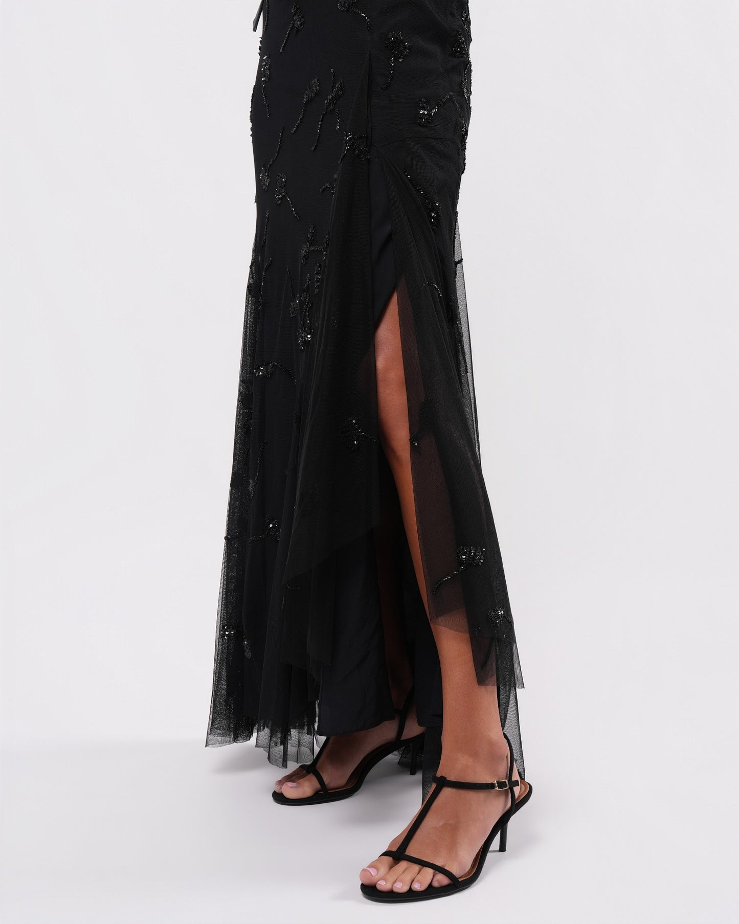 Beaded Tulle Gown